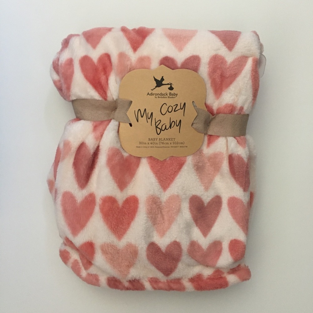My Cozy Baby Blanket Adirondack Baby Hearts Theme Soft Lightweight NEW